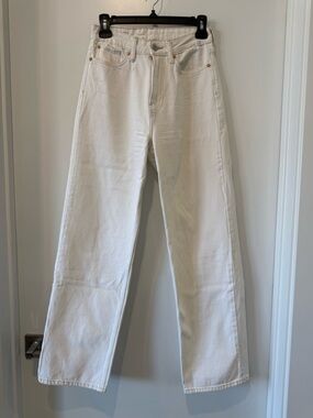 White Straight Leg Jeans